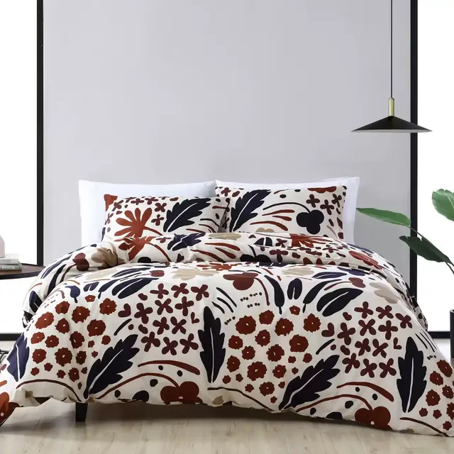 Marimekko® Suvi 3-Piece Reversible King Duvet Cover Set in Brown