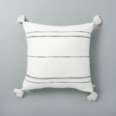Dotted Stripes with Tassels Throw Pillow - Hearth & Hand™ with Magnolia