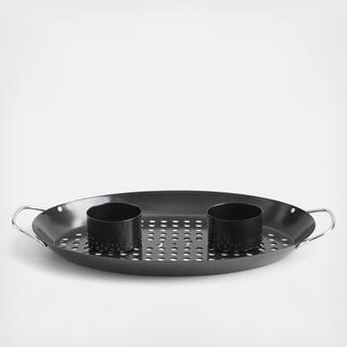 Outdoor Double Non-Stick Chicken Roaster Pan