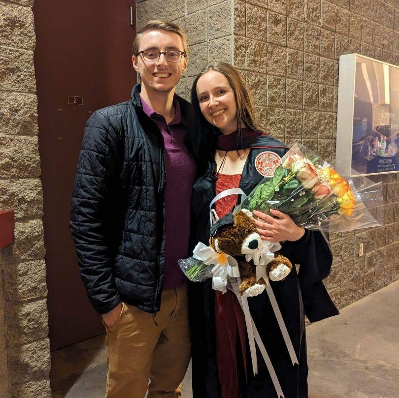 Kelley's graduate school graduation - Winter 2022