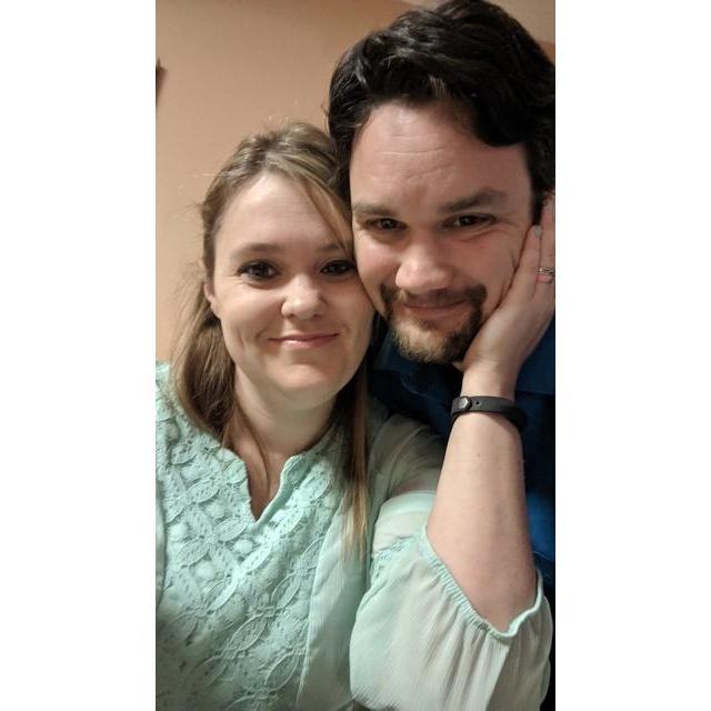 the selfie right after telling him we were having a third baby...  never seen someone so happy to have kids