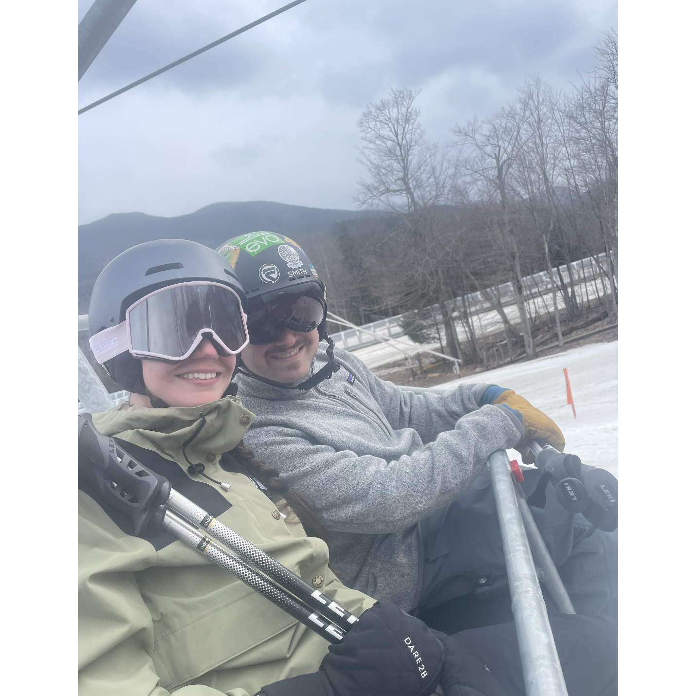 Amanda's first lift ride