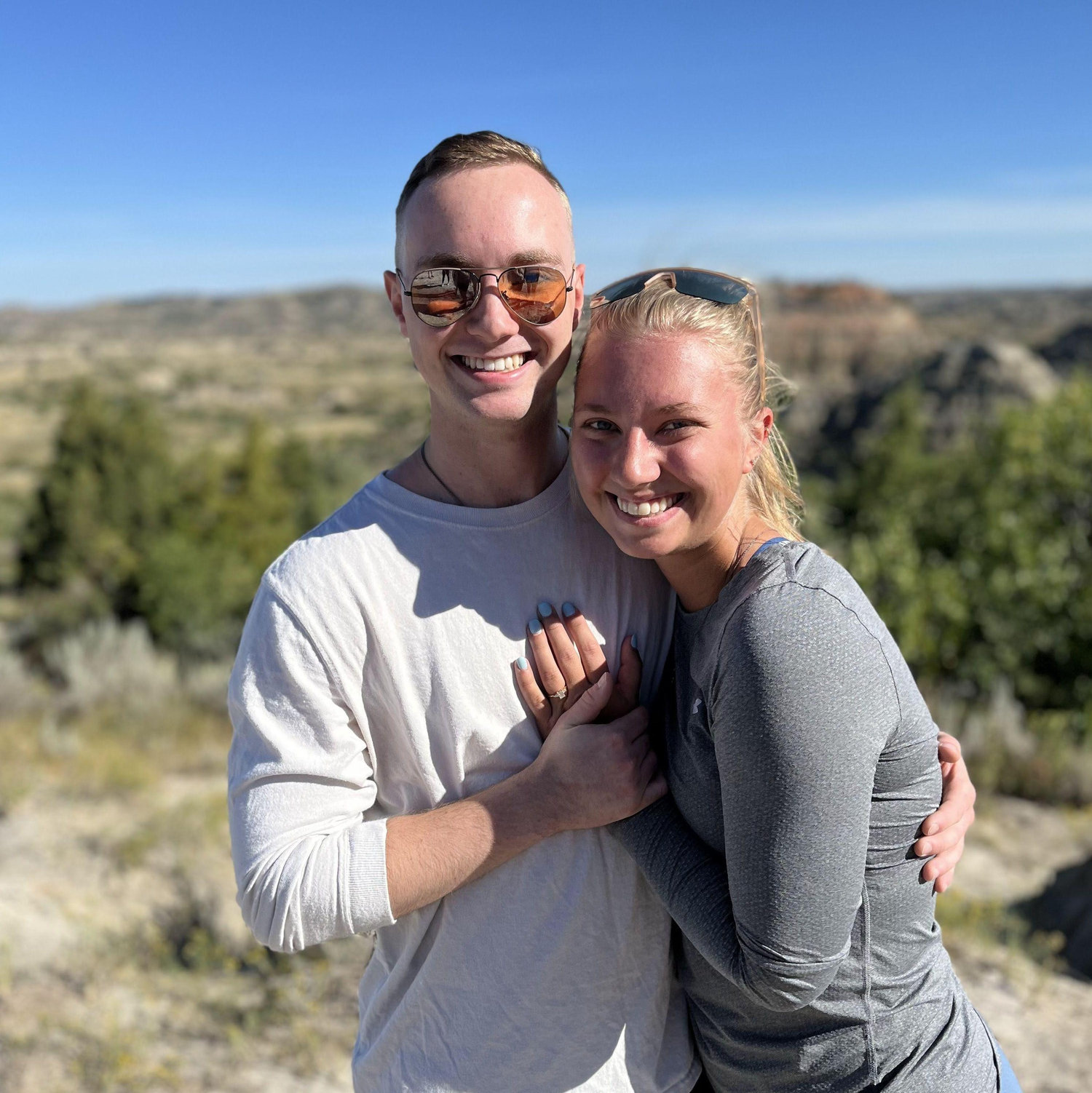 The day Isaac proposed! Painted Canyon, Medora, ND.
