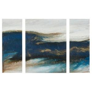 Rolling Waves Gel Coated Canvas-3 Piece Set