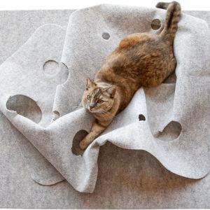 SNUGGLYCAT Ripple Rug Cat Activity Play Mat, Oatmeal White