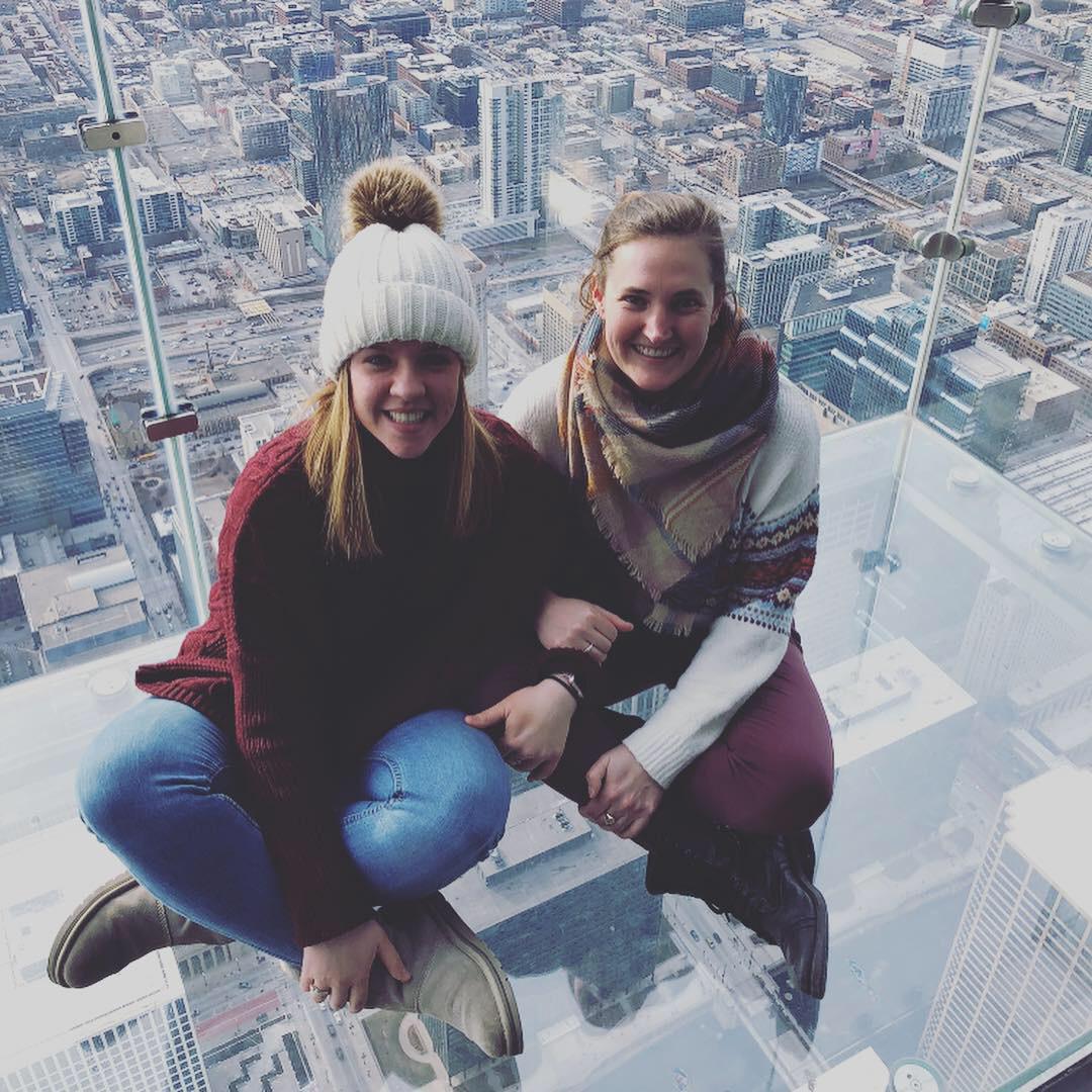 Annie and Emma love to travel! This picture was taken in Chicago on their week long roadtrip from Virginia to Wyoming!