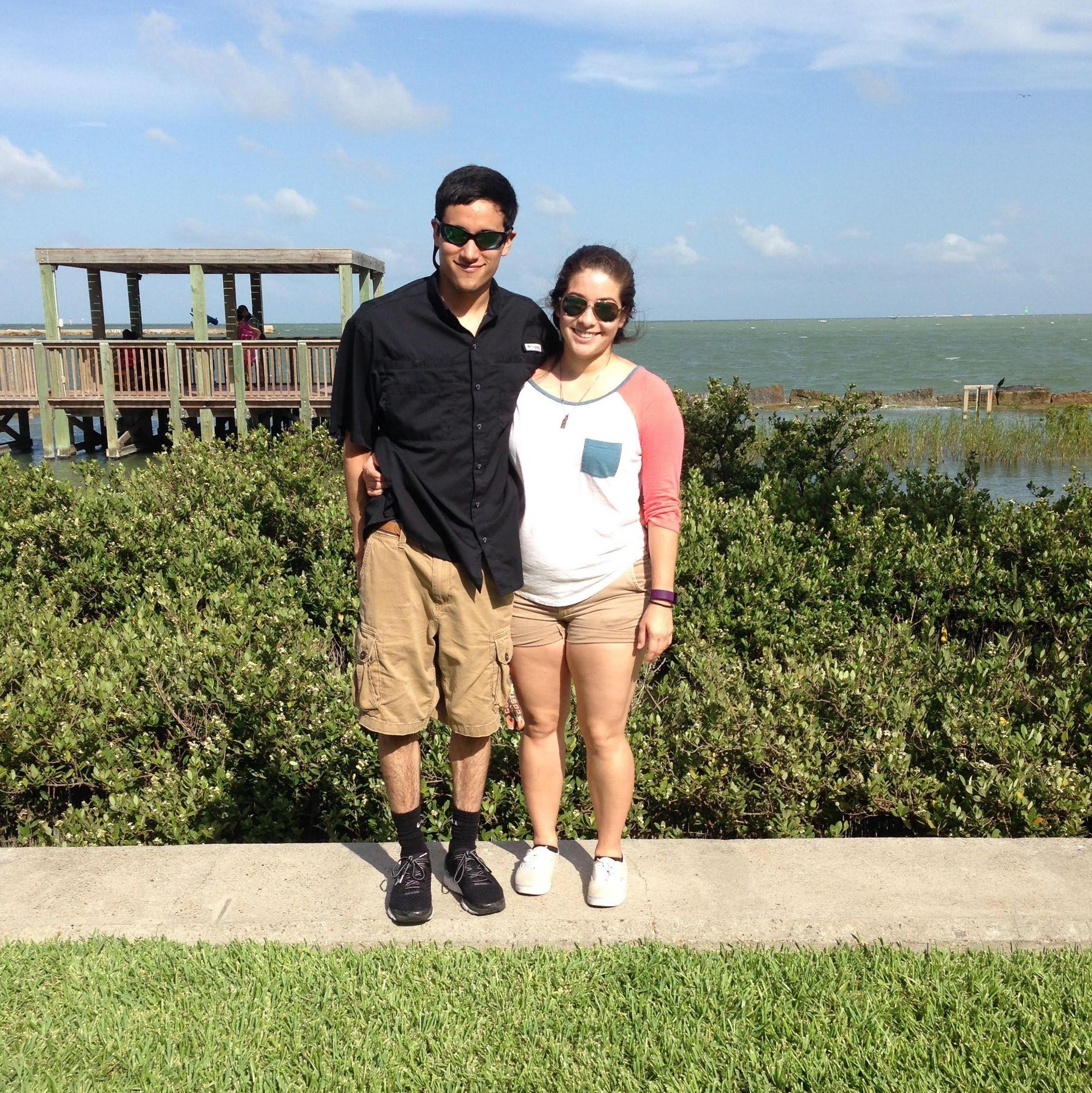 Our favorite date was going to the Texas State Aquarium. June 2016