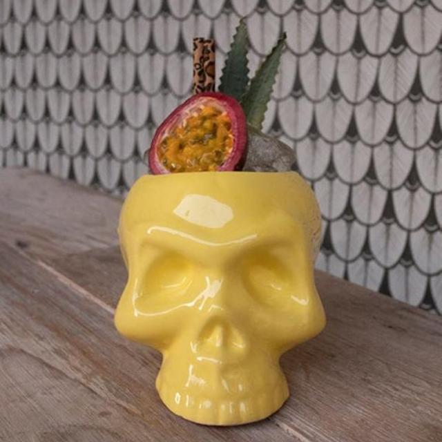 Candy Skull Tiki Mug - Yellow