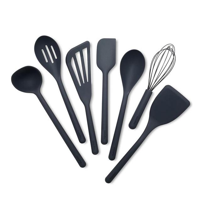 GreenPan Platinum Silicone 7 Piece Cooking Utensil Set, Charcoal Gray