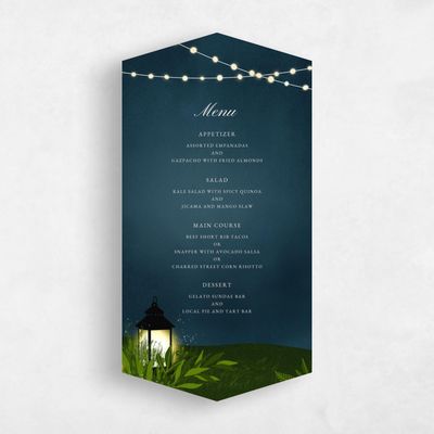 Blue Diamond Wedding Menu - Marietta