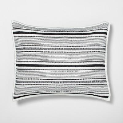 King Pillow Sham Textured Stripe Railroad Gray - Hearth & Hand™ with Magnolia