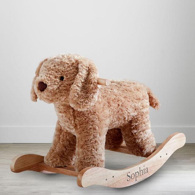 Nursery Faux-Fur Plush Rocker - Labradoodle