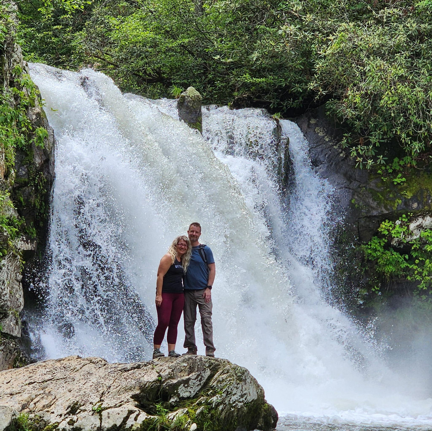 Hiking the Smokies in Gatlinburg.  Our first trip with Luke's family.