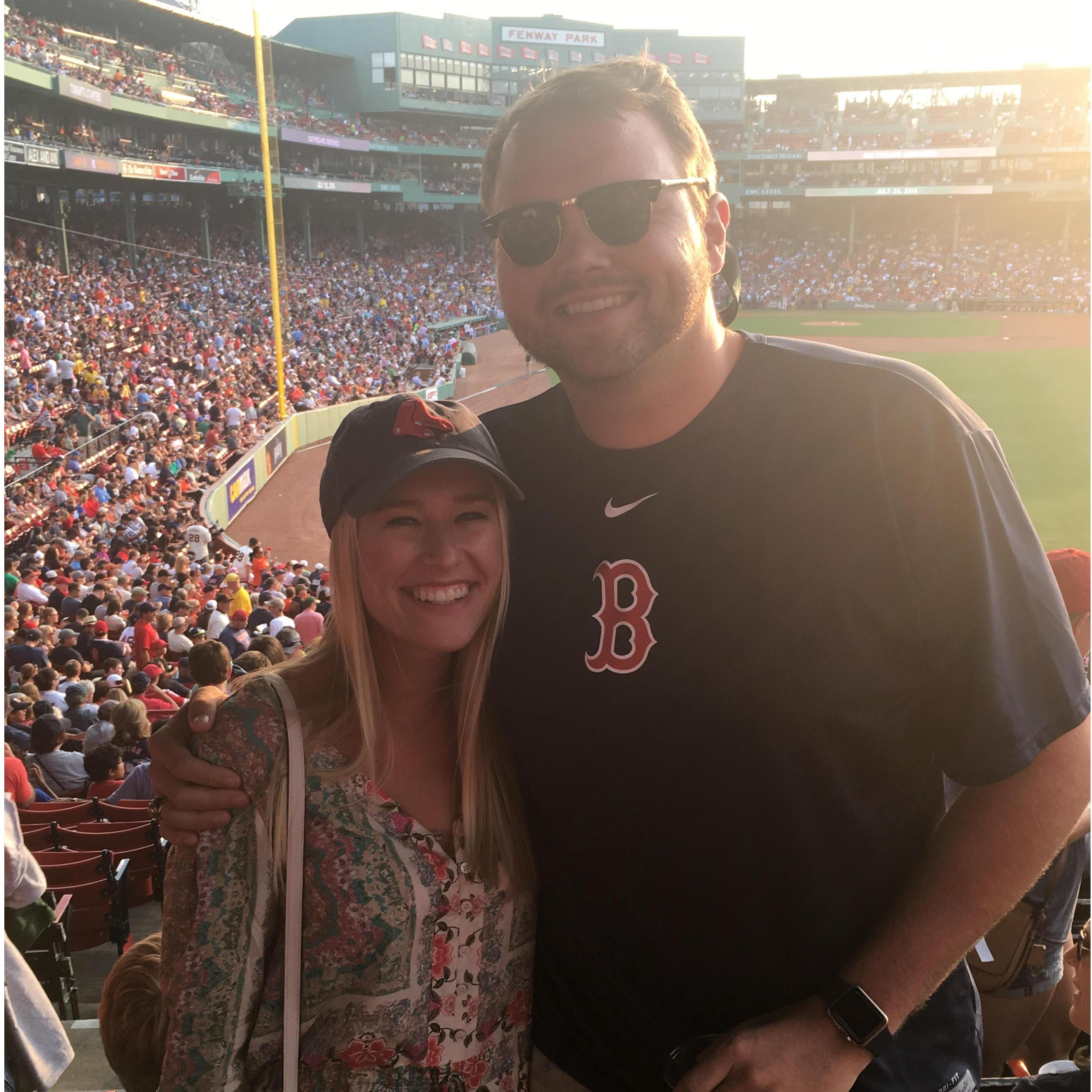 A Boston Red Sox game at Fenway Park on Claudia's Birthday - 2016