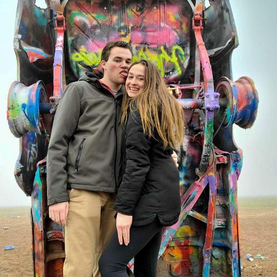 We drove down to Arizona with Alex’s parents and got to stop at some really cool places along the way. This was taken in Texas at the Cadillac Ranch. December 2020.