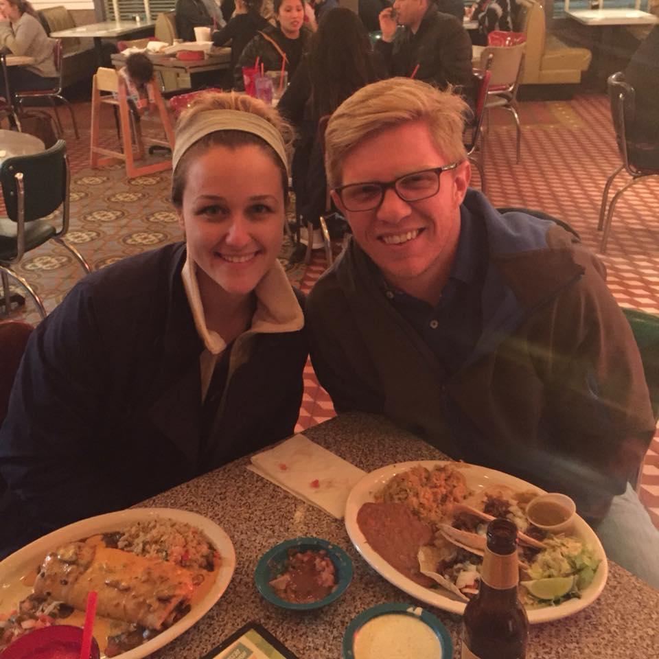 Second anniversary. Seth took us to the restaurant where we had our first date (Chuy's Tex-Mex) and played 2016 hit songs from the year we started dating.