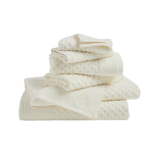 Linery & Co Linery & Co. Cotton Diamond Textured 6-Piece Bath Towel Set