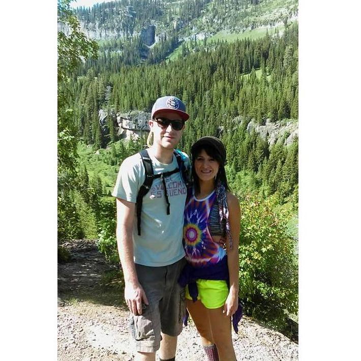 Hiking in Wyoming .
