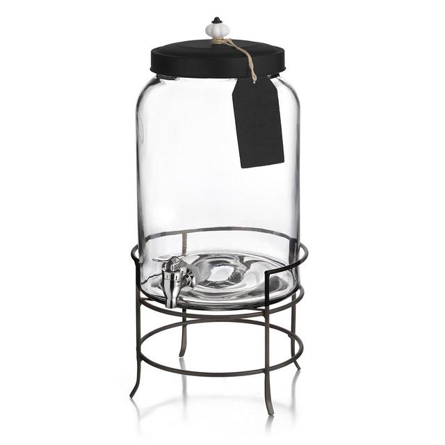 Jay Imports Franklin 3-Gallon Beverage Dispenser with Tag & Stand