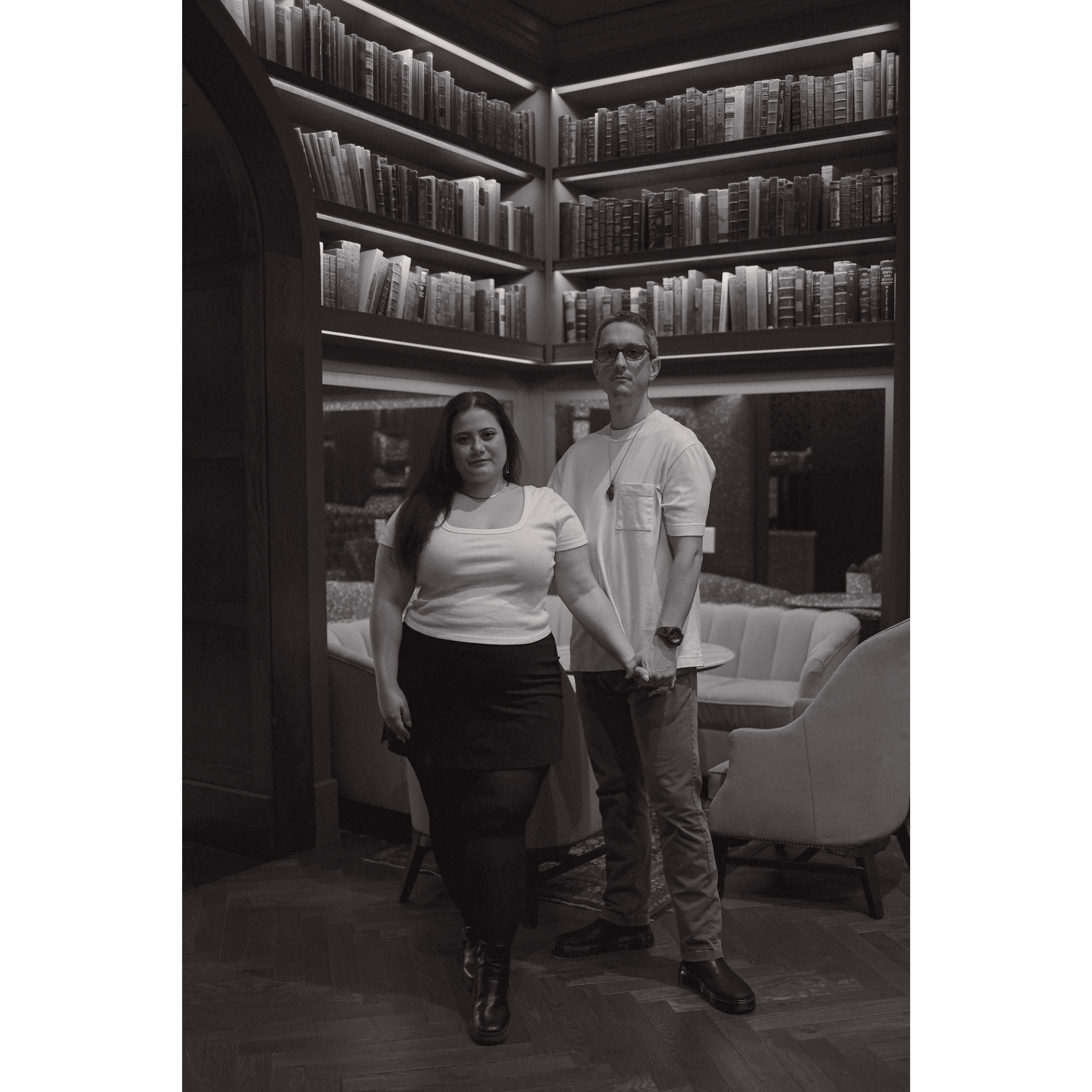 Our serious photo from our engagement shoot which we love!