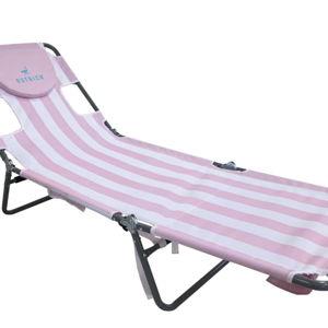 The Backpack Chaise Lounge - Icy Pink & White