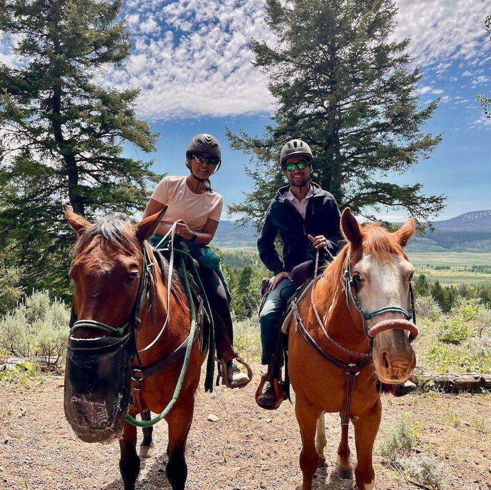 Horseback riding in the Tetons...