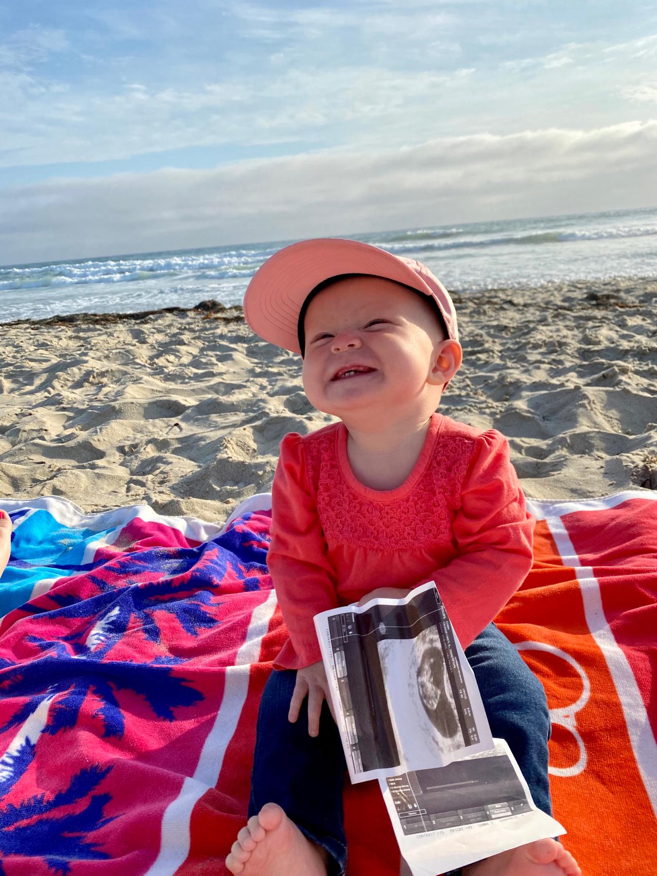 SURPRISE! We learned Olivia was going to be a big sister to baby Sophia!