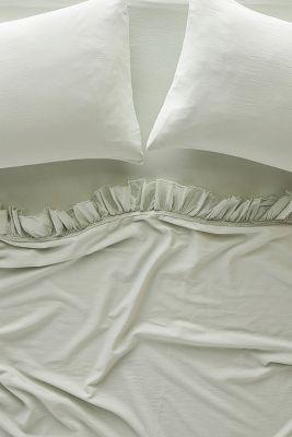 Ruffled Organic Spa Sateen Sheet Set
