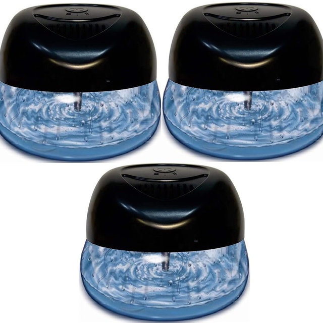 Bluonics Fresh Aire 3-Pack Water Air Washer, Water-Based Air Revitalizer & Room Freshener with 4 Fragrance Bottles, 7-Color LED Night Light and Relaxing White Noise