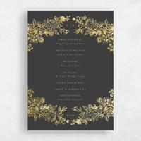 Grey Wedding Program - Sawyer Foil