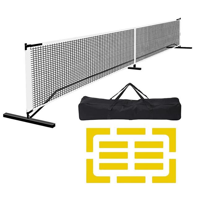DULCE DOM Pickleball Nets Portable Outdoor, 22 FT Pickleball Net USAPA Regulation Size, Pickle Ball Game Net System with Carrying Bag for Driveway Backyards