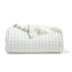 GentleSoft® Rayon Derived From Bamboo Waffle Blanket - Ivory