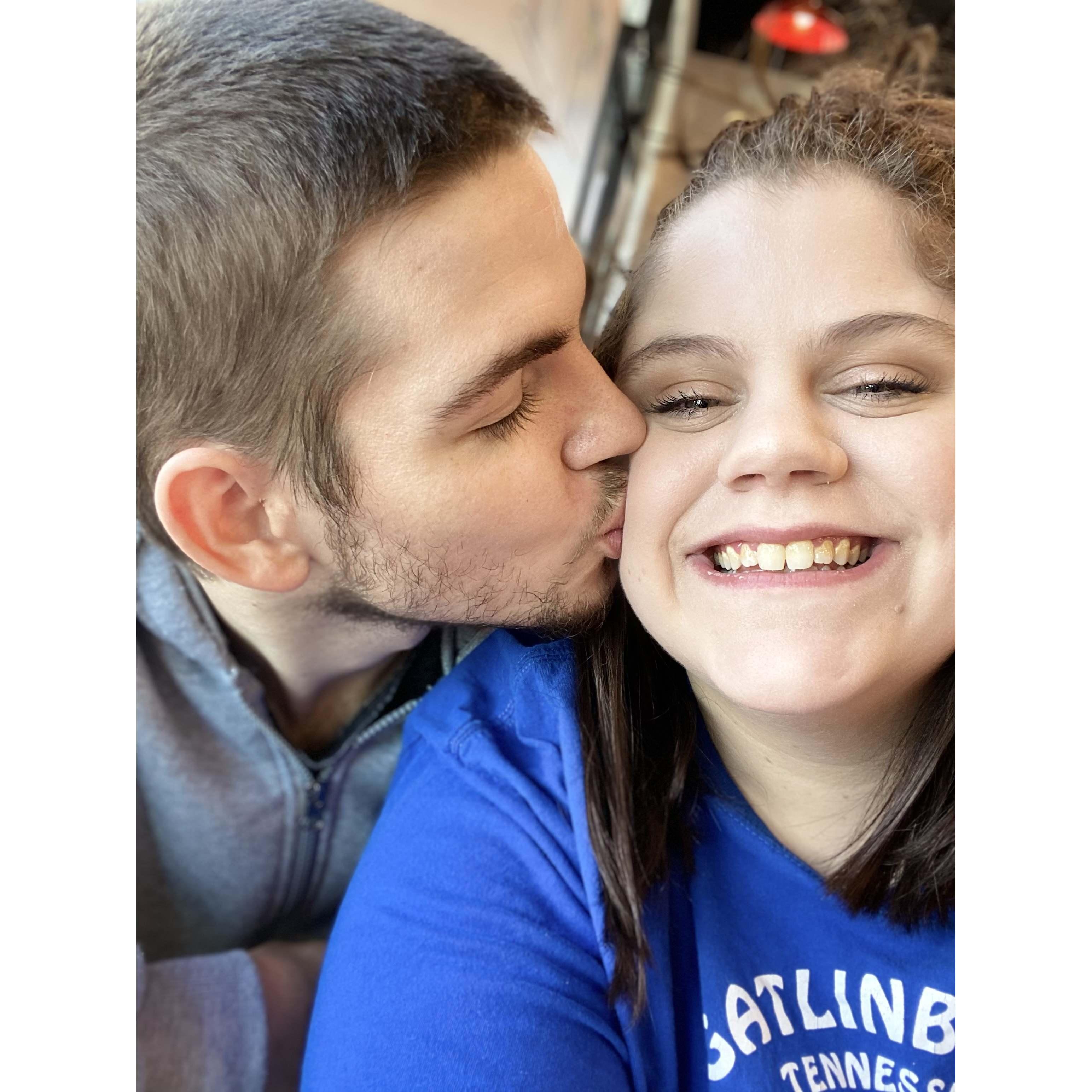 his kisses are my favorite!