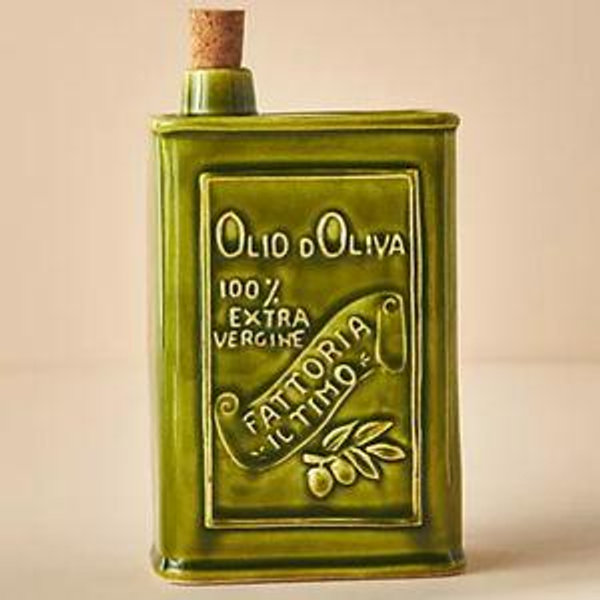 Cucina Stoneware Olive Oil Cruet green