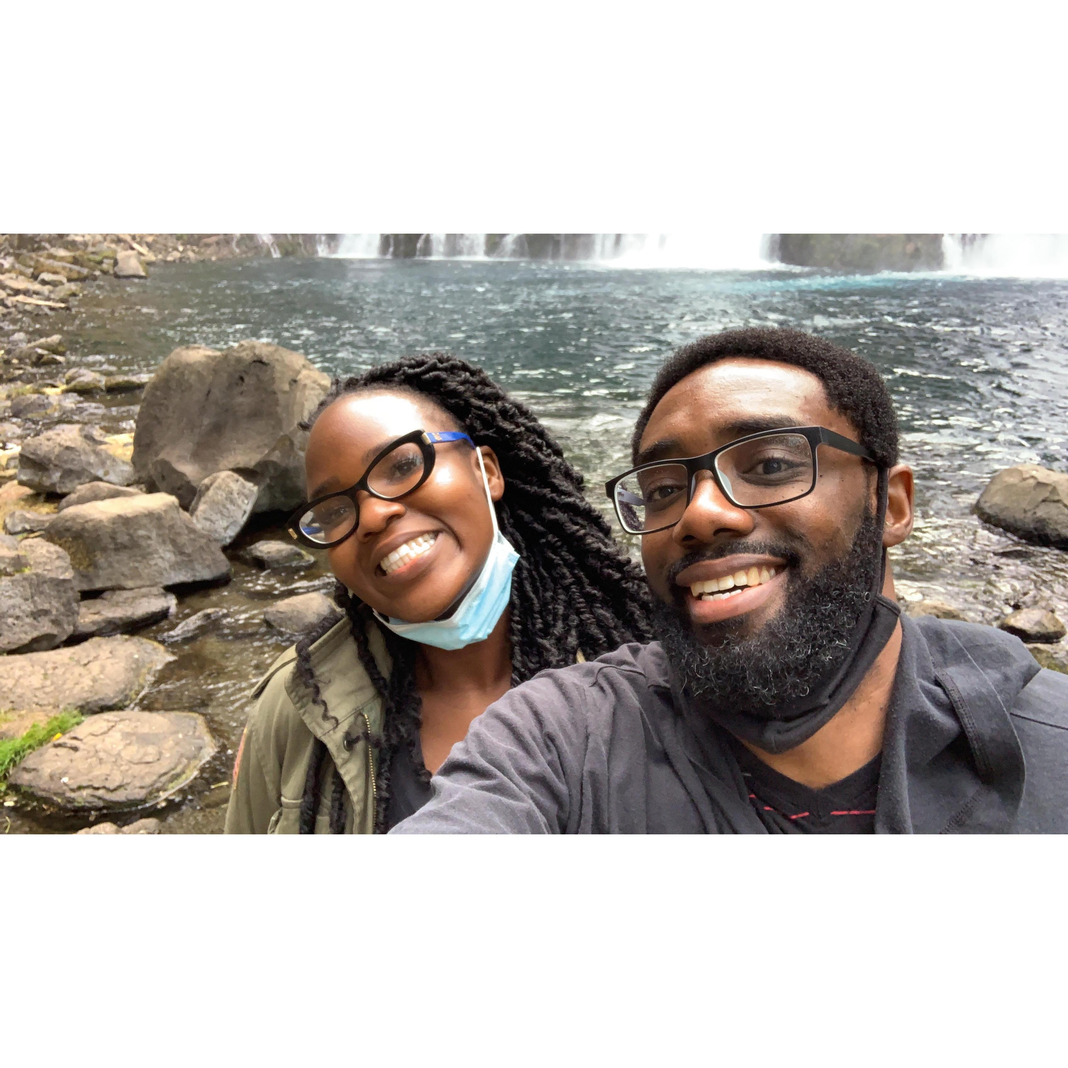 Burney Falls with lake