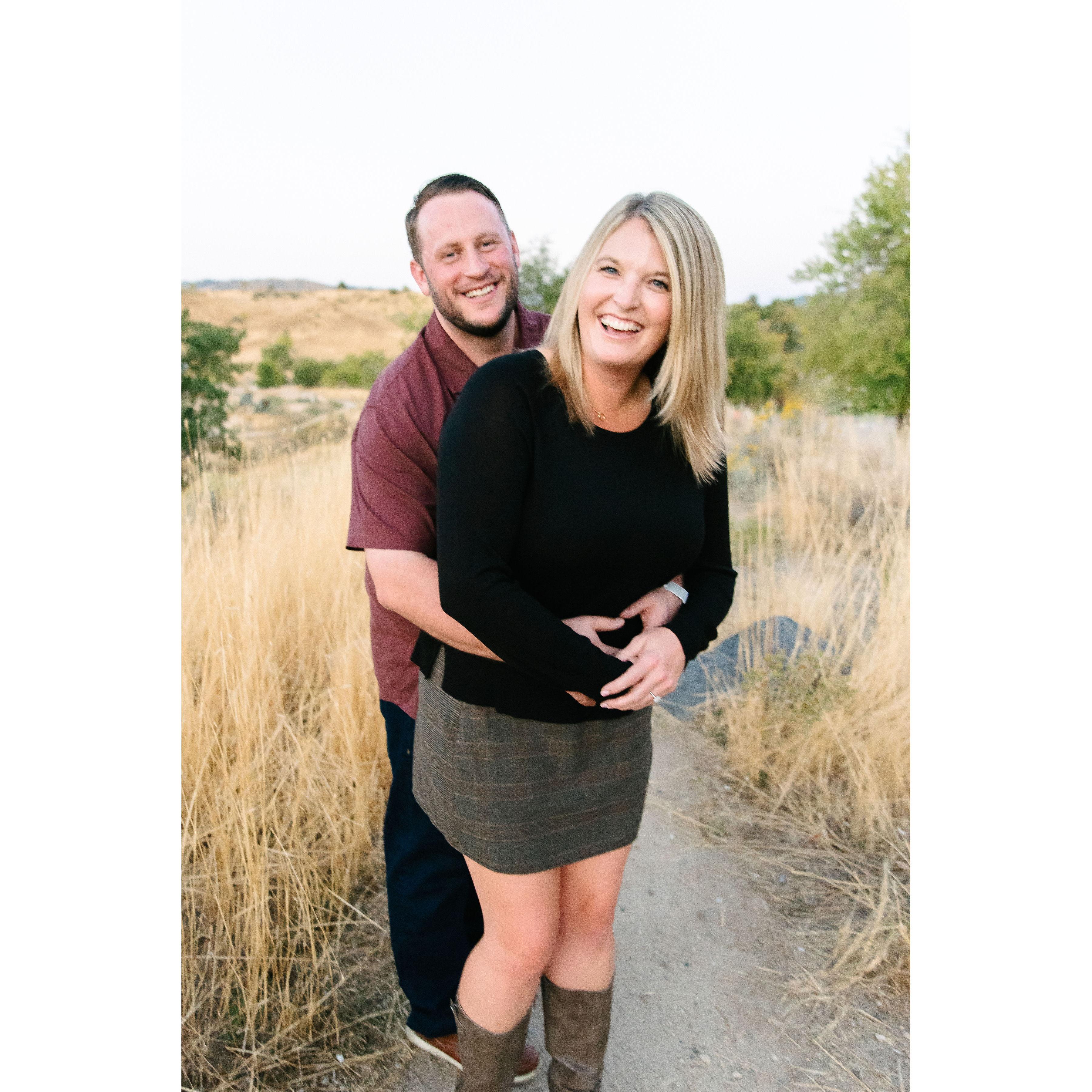 Candid shot during our engagement photo shoot.