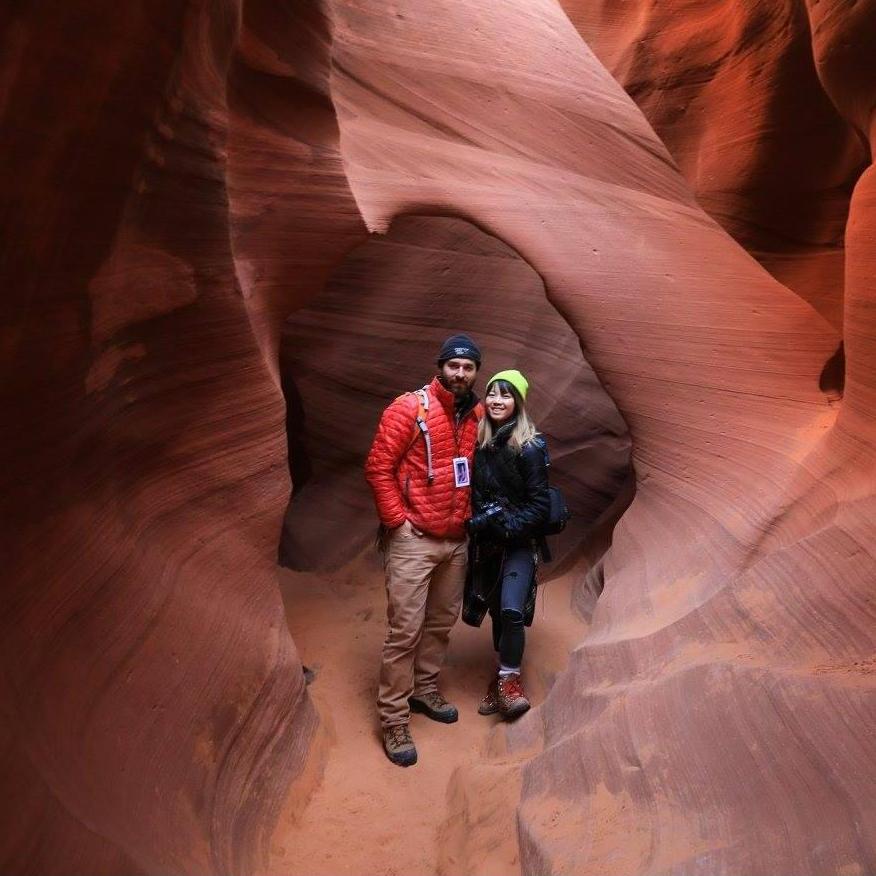 Isaac and Kim in Antelope Canyon