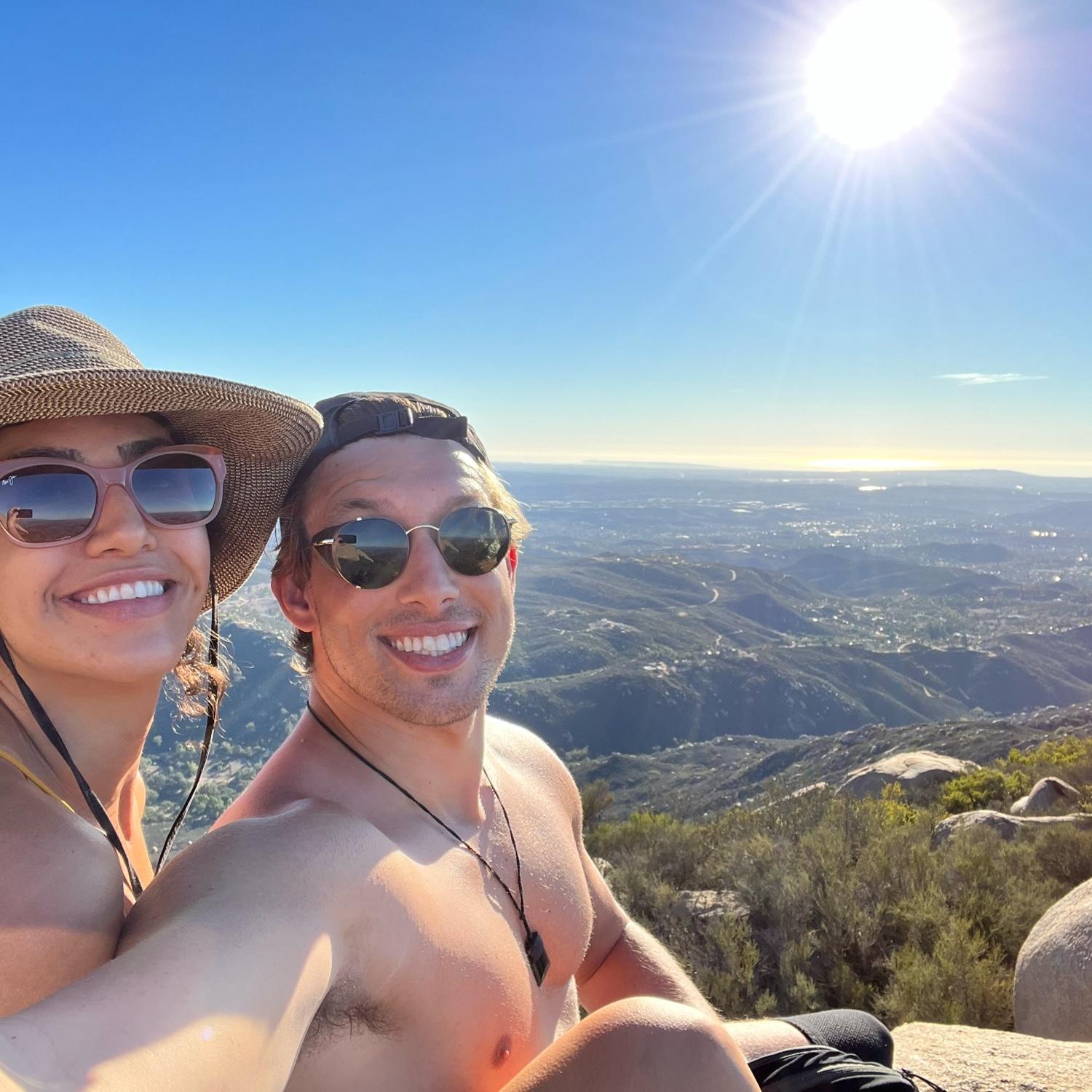 Hikes potato chip rock in San Diego. Worth the hike for those from out of town.