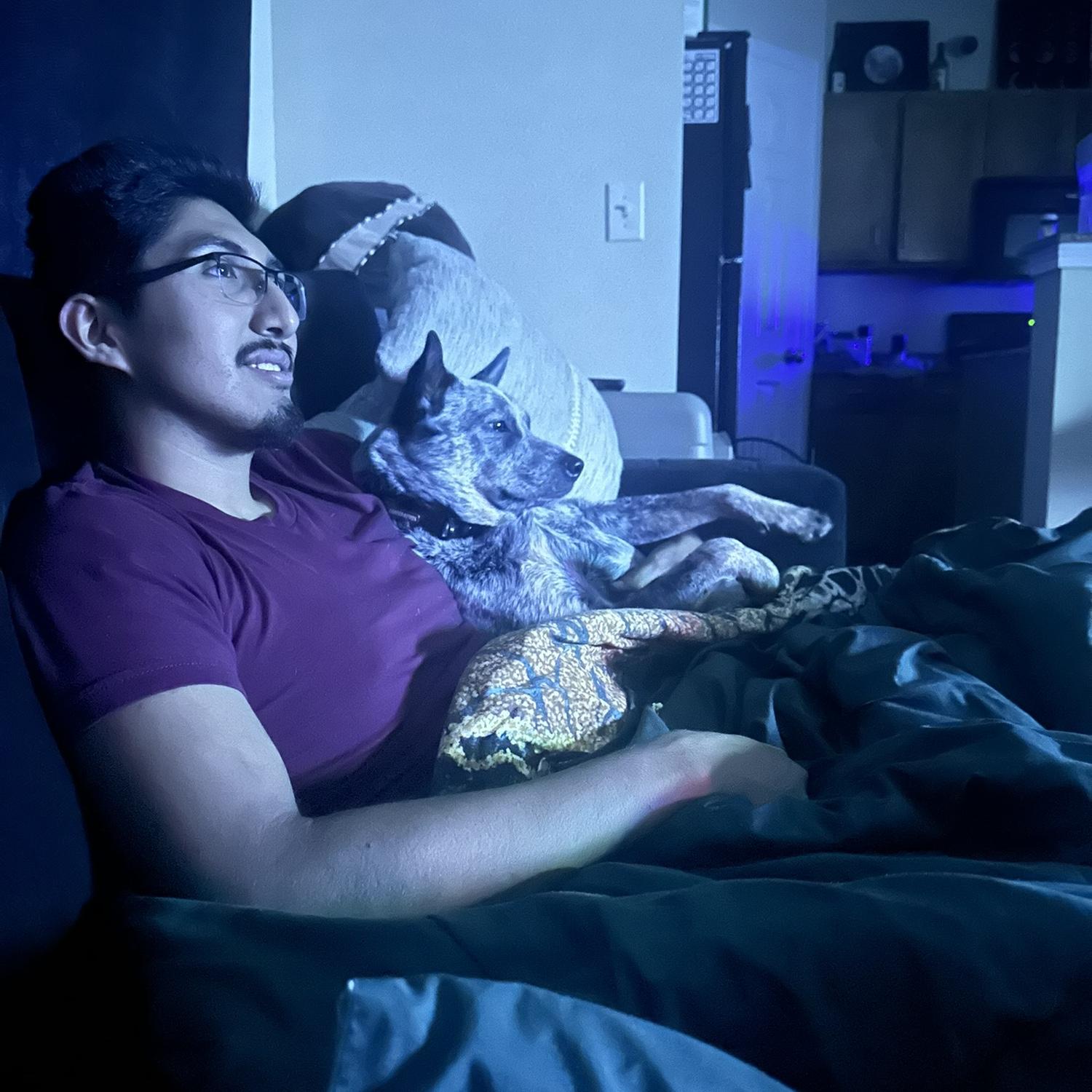 The boys watching a movie 💙