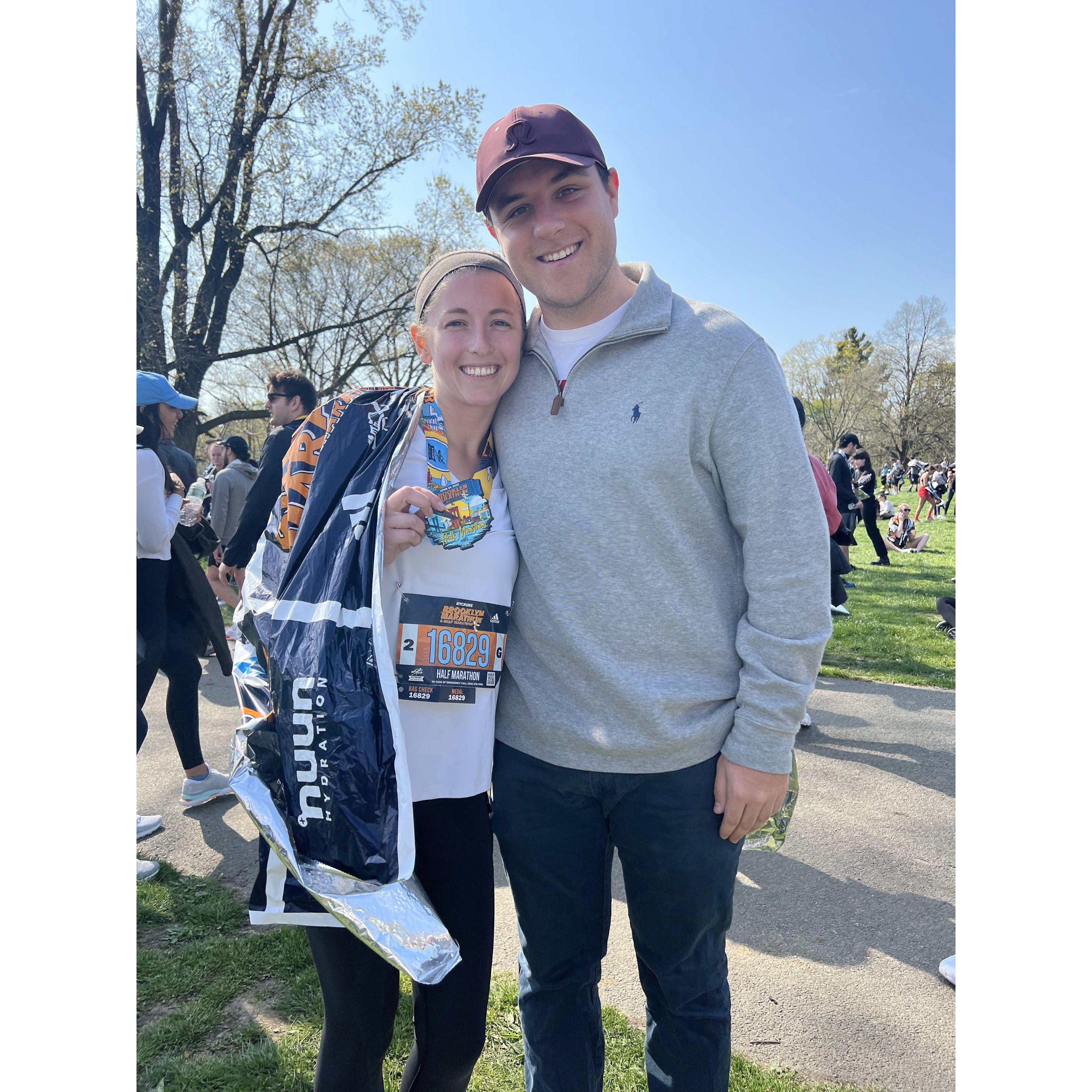 The first of many races where Ryan would cheer Becca on!