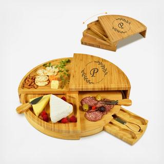 Multi Level Engraved 4-Piece Charcuterie Board & Tool Set