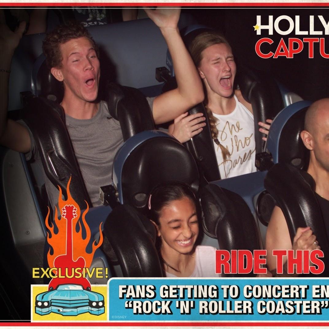 Riding "Rockin' Rollercoaster" at Walt Disney World's Hollywood Studios
