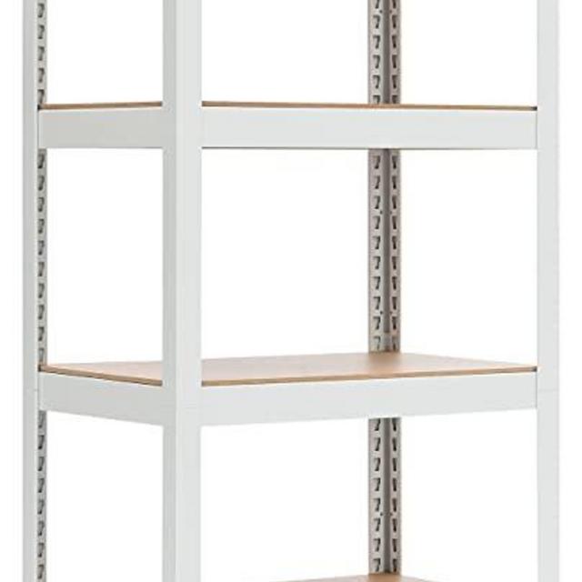 HOMEDANT HOUSE Reversible 5-Tier Adjustable Storage Shelving Unit Heavy Duty Organizing Shelf Metal Utility Rack Shelves for Kitchen, Pantry, Closet, Garage, Office, 24.4" W x 16.5" D x 59.5" H, 1Pack