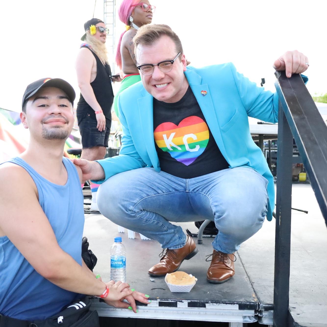 Justin Emcees Pride Fest, I Bring Him Drinks!