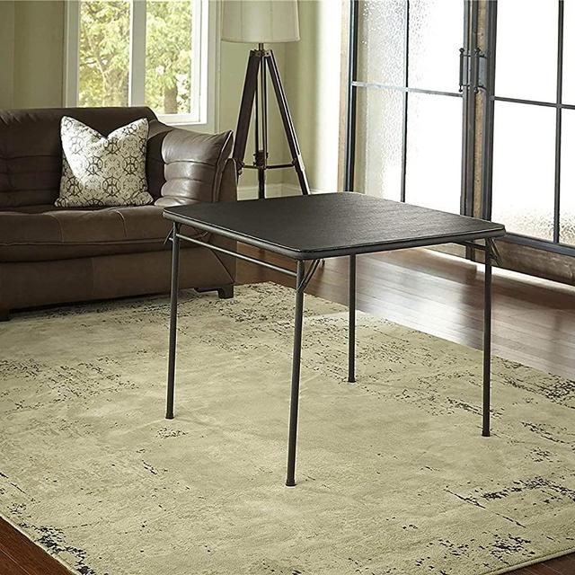 Cosco 14-619-BLK1 Black Square Folding Table 34"x34"