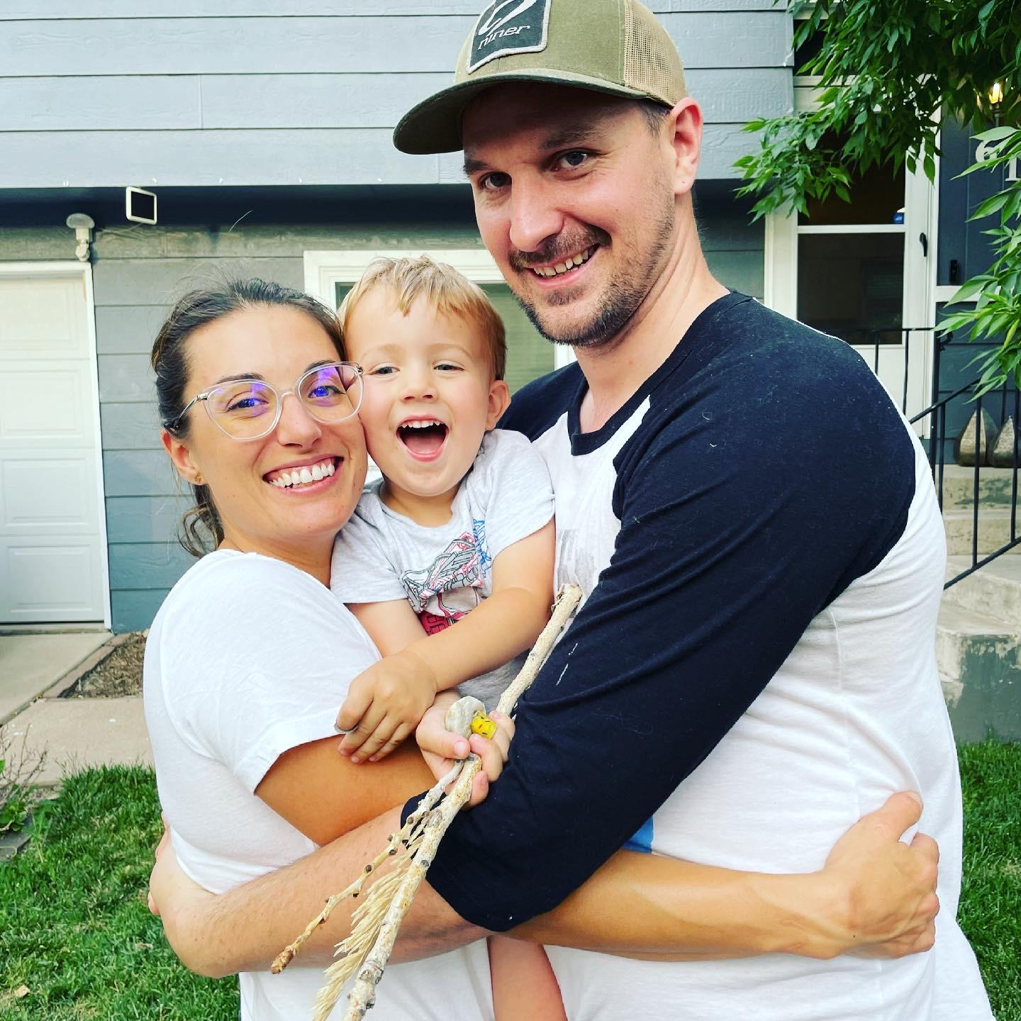 Us with little Anderson, our Godson!