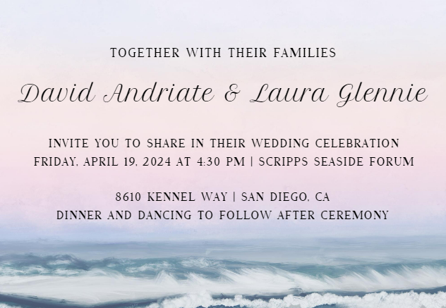 The Wedding Website of Laura Glennie and David Andriate