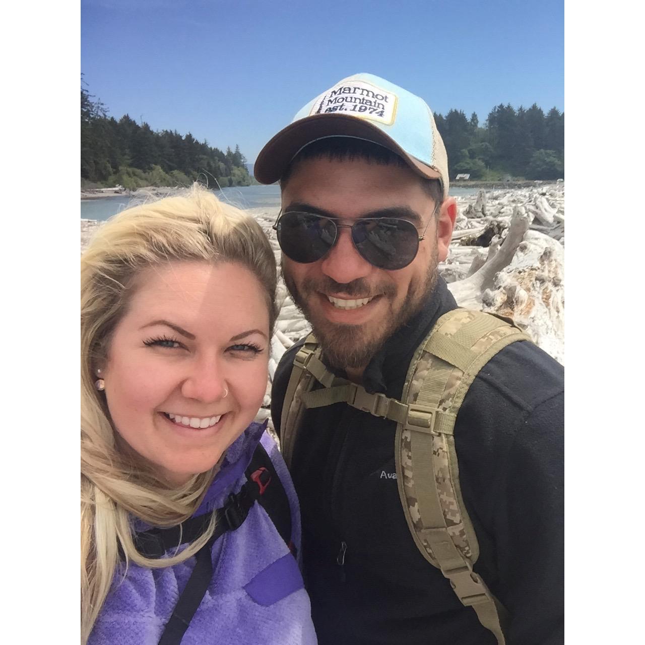 We hiked to the mouth of the Ho River the day after we got engaged.  It was beautiful!