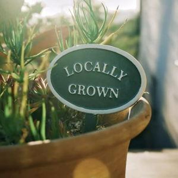 Locally Grown Staked Iron Sign