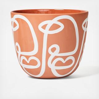 Large Cara Planter with Saucer